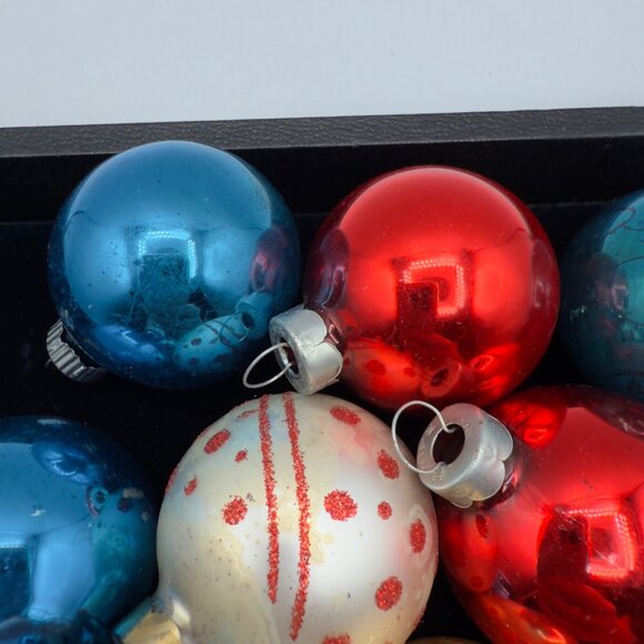 Vintage Mercury Glass Christmas Ornaments Shiny Bright Rauch Made in USA Small - Picture 12 of 16